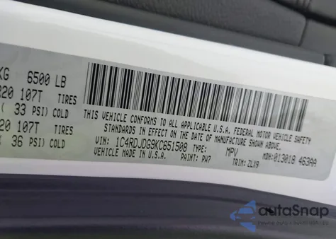 2019 Dodge Durango Gt Plus Awd from USA, damaged, VIN 1C4RDJDG9KC651508